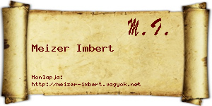 Meizer Imbert névjegykártya